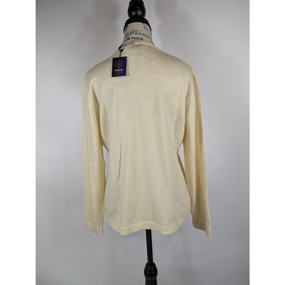 New Callaway Golf Womens M Sweater Italian Merino Wool Argyle Nordstrom Pullover - Picture 3 of 12
